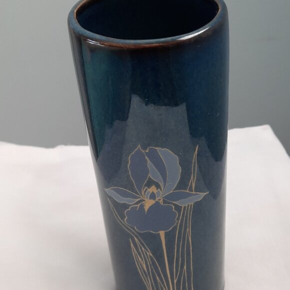 OTAGIRI Vintage Blue Floral Vase Made In Japan - Picture 1 of 3